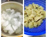 スジと大根とこんにゃくの味噌煮込み作り方1写真