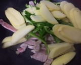 豚肉とじゃがいもとピーマンの中華風炒め煮作り方4写真