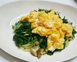 シャンタン炒めの卵がけ☆作り方5写真