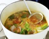 あさりのチゲスープ風温麺（うーめん）作り方3写真
