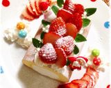 超時短☆Xmas ロールケーキプレート作り方5写真