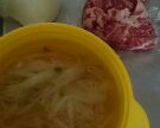 保存材料で牛焼き肉丼作り方1写真