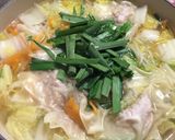 蓮根シャキシャキワンタン鍋作り方5写真