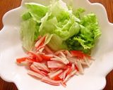 手軽で美味☆カニカマとレタスの炒飯作り方2写真