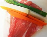 めんつゆのみで♡簡単！野菜の肉巻き♪作り方2写真