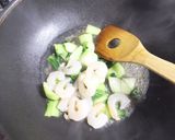 チンゲン菜と小エビの中華風炒め作り方5写真