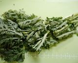 簡単！春菊と卵のニラ玉風シャンタン炒め作り方1写真