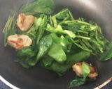 ほうれん草と鶏肉の豆乳クリームパスタ作り方3写真