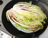 白菜と豚バラ肉のミルフィーユ焼き作り方3写真