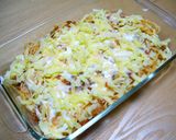 Wソースが絶妙!!ラザニア風焼きスパ作り方4写真