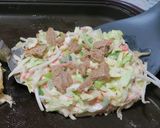 ダイズラボ「大豆のお肉シリーズ」お好み焼作り方4写真