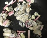 カキと菜の花のガーリックソテー作り方3写真