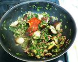 大根の葉と合挽肉の担々風作り方6写真