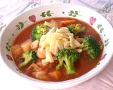 おもち入り　トマトスープ作り方12写真