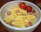 超手抜きでごめん!◆ウインナー玉子丼◆作り方3写真