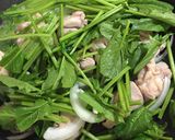 鶏肉とほうれん草の卵とじ作り方2写真