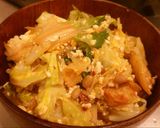 豆腐・納豆・卵のスタミナキャベキム炒め作り方8写真