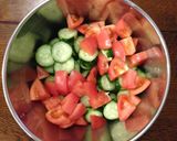 きゅうりとトマトのライタ作り方1写真