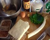 もめん豆腐ととりひき肉のつくね焼き作り方2写真