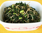 小松菜とじゃこのふりかけ。お弁当、常備菜作り方7写真