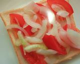 ソース味。トマト×玉葱のトースト作り方3写真