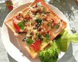 ソース味。トマト×玉葱のトースト作り方6写真