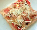 ソース味。トマト×玉葱のトースト作り方5写真
