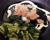 大根葉と明太子マヨパスタ(*^^*)作り方3写真