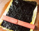 お弁当❀可愛いかにかま入りくるくる卵焼き作り方2写真