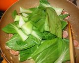 青梗菜とソーセージのオイマヨ炒め作り方3写真