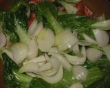 青梗菜とソーセージのオイマヨ炒め作り方4写真
