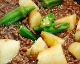 じゃがいもとオクラの豚そぼろあんかけ作り方4写真