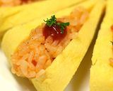 卵焼きオムライスケーキ☆パーティーにも作り方7写真