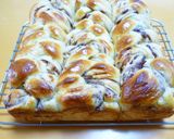 卵と牛乳♪ちぎりパンの黒糖胡桃あん食パン作り方23写真