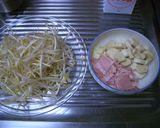 長いもとモヤシのにんにくバター醤油炒め作り方1写真