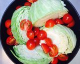 超簡単！トマトのうまだしキャベツ煮作り方3写真