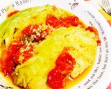 超簡単！トマトのうまだしキャベツ煮作り方7写真