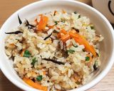 簡単！彩！ひじきとじゃこの炊き込みご飯作り方5写真