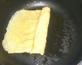 お弁当に　フライパンで玉子焼き作り方4写真