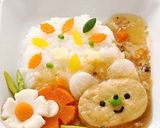 離乳食　くまちゃんハンバーグプレート作り方1写真