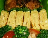 お弁当に　フライパンで玉子焼き作り方7写真
