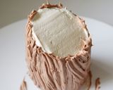 チョコとコーヒーの切り株ケーキ作り方26写真
