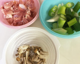 鶏肉と長ネギ・しめじの甘辛照り焼き♡作り方1写真