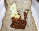 チーズ&ミートソースのねこホットサンド作り方3写真
