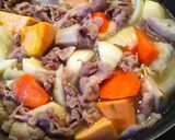 三つのお芋の肉じゃが♪作り方5写真