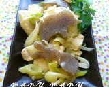 ヘルシー♪鶏肉と長ねぎとこんにゃく炒め作り方8写真