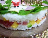 クリスマスリースのデコケーキ寿司♪作り方7写真