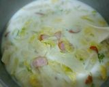 簡単で美味しい白菜のミルクスープ作り方4写真