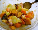 簡単!タコと残り野菜のタイ風炒め作り方3写真