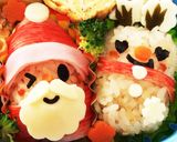 クリスマス☆サンタとトナカイの保育園弁当作り方4写真
